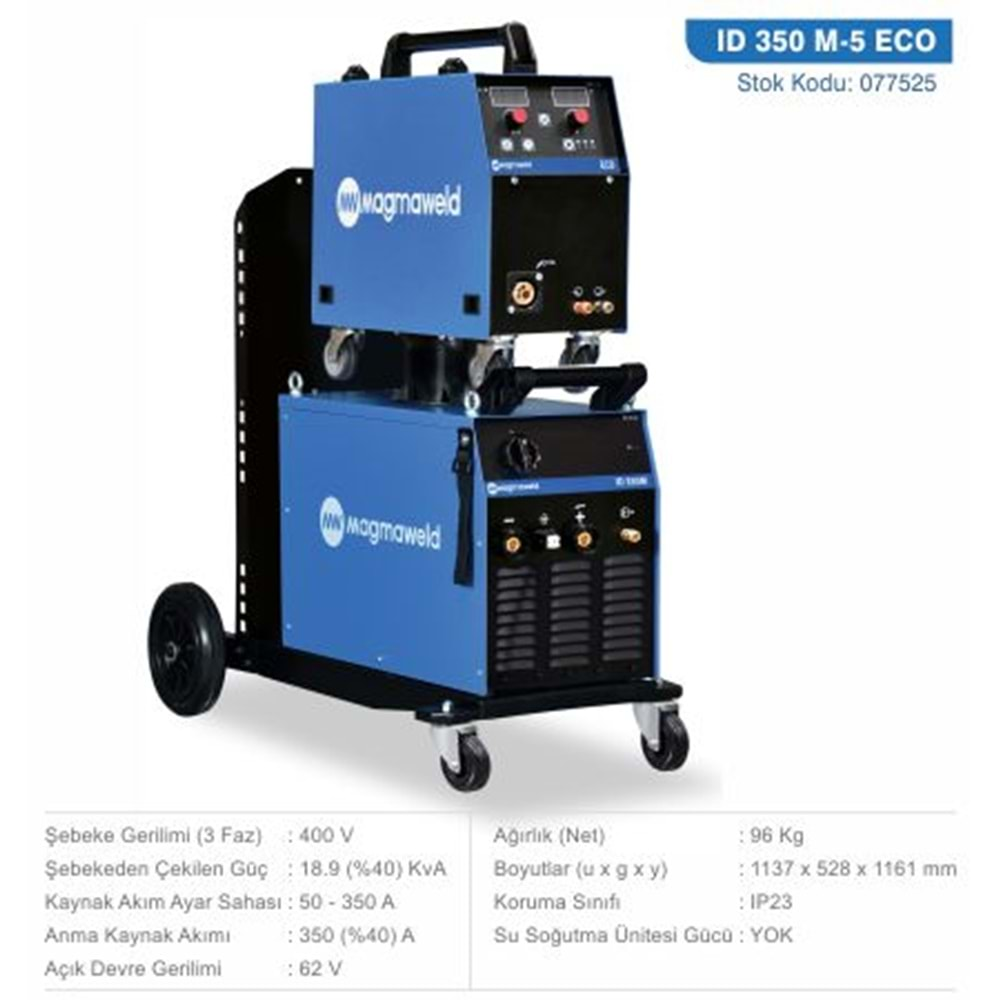 MAGMAWELD MIG€MAG GAZALTI KAYNAK MAKİNESİ ID350 M-5 ECO