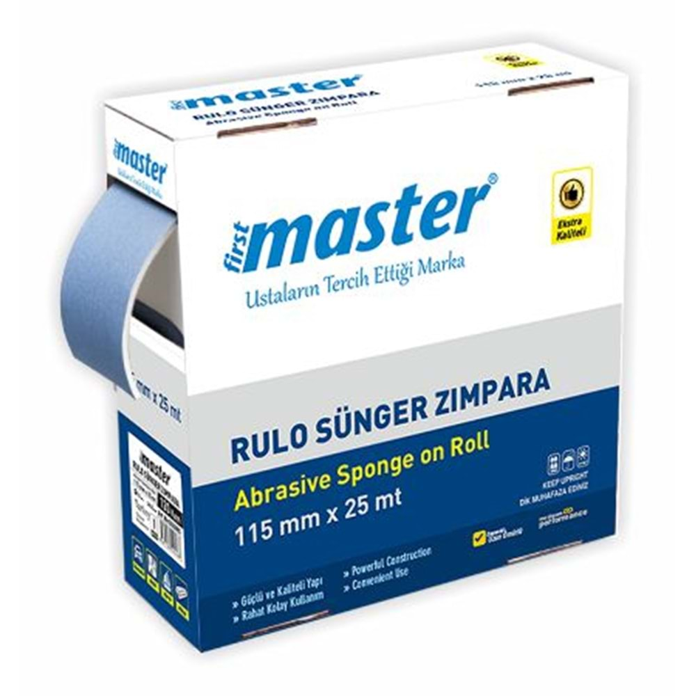 MASTER RULO SÜNGER ZIMPARA 115 mm x 25 mt 80 Kum