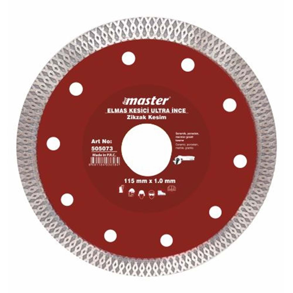 MASTER ELMAS KESİCİ ULTRA İNCE ZİKZAK KESİM 115 mm x 1.0 mm