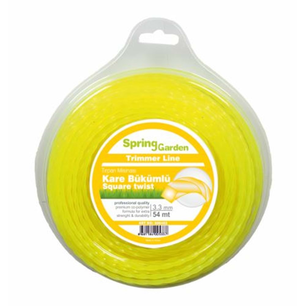 SPRING GARDEN MİSİNA 3.3 mm KARE BÜKÜMLÜ 54 mt