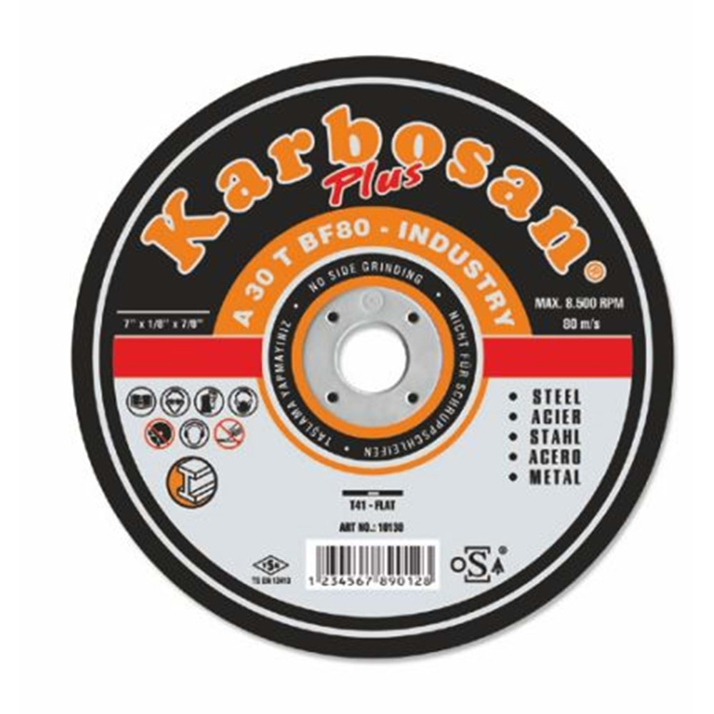 KARBOSAN ENDÜSTRİ KESİCİ DÜZ 115 x 2.5 x 22 A 30 T BF80