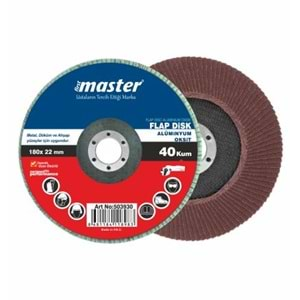 MASTER FLAP DİSK ALÜM.OKSİT 40 Kum 180 x 22 mm