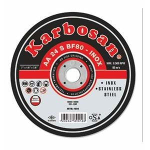 KARBOSAN İNOX KESİCİ DÜZ 180 x 3.0 x 22 AA 24 S BF80