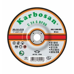 KARBOSAN FLEX TAŞLAR SC BOMBELİ 115 x 6.4 x 22 C 24 S BF80