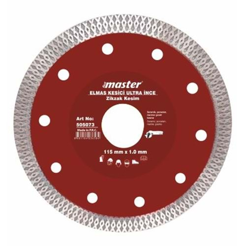 MASTER ELMAS KESİCİ ULTRA İNCE ZİKZAK KESİM 115 mm x 1.0 mm