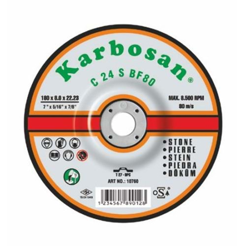 KARBOSAN FLEX TAŞLAR SC BOMBELİ 115 x 6.4 x 22 C 24 S BF80