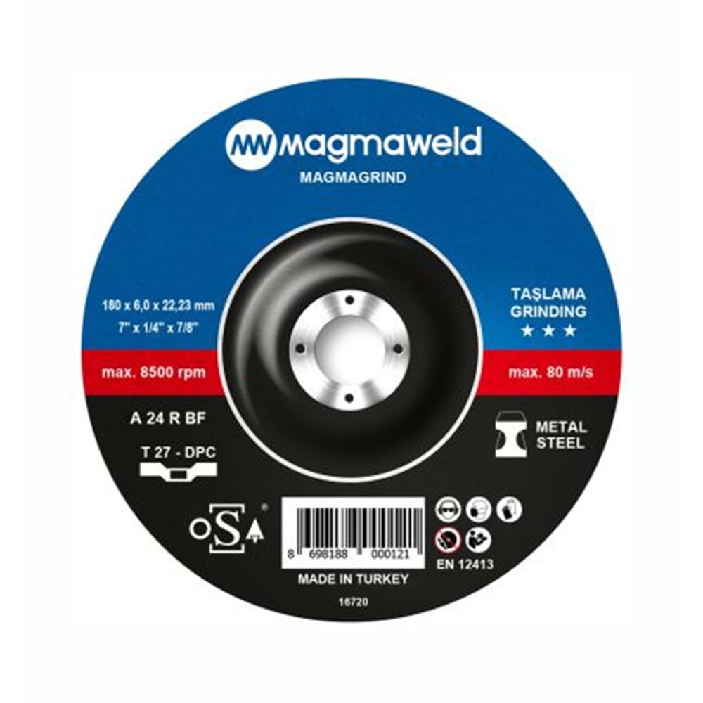 MAGMAGRIND METAL TAŞLAMA TAŞI 180 x 6.0 x 22