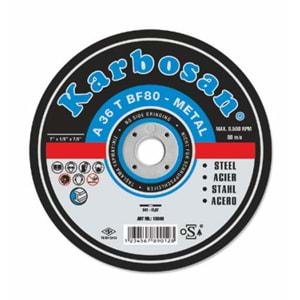 KARBOSAN THİNLİNE METAL KESİCİ DÜZ 125 x 1.6 x 22 A 46 R BF80